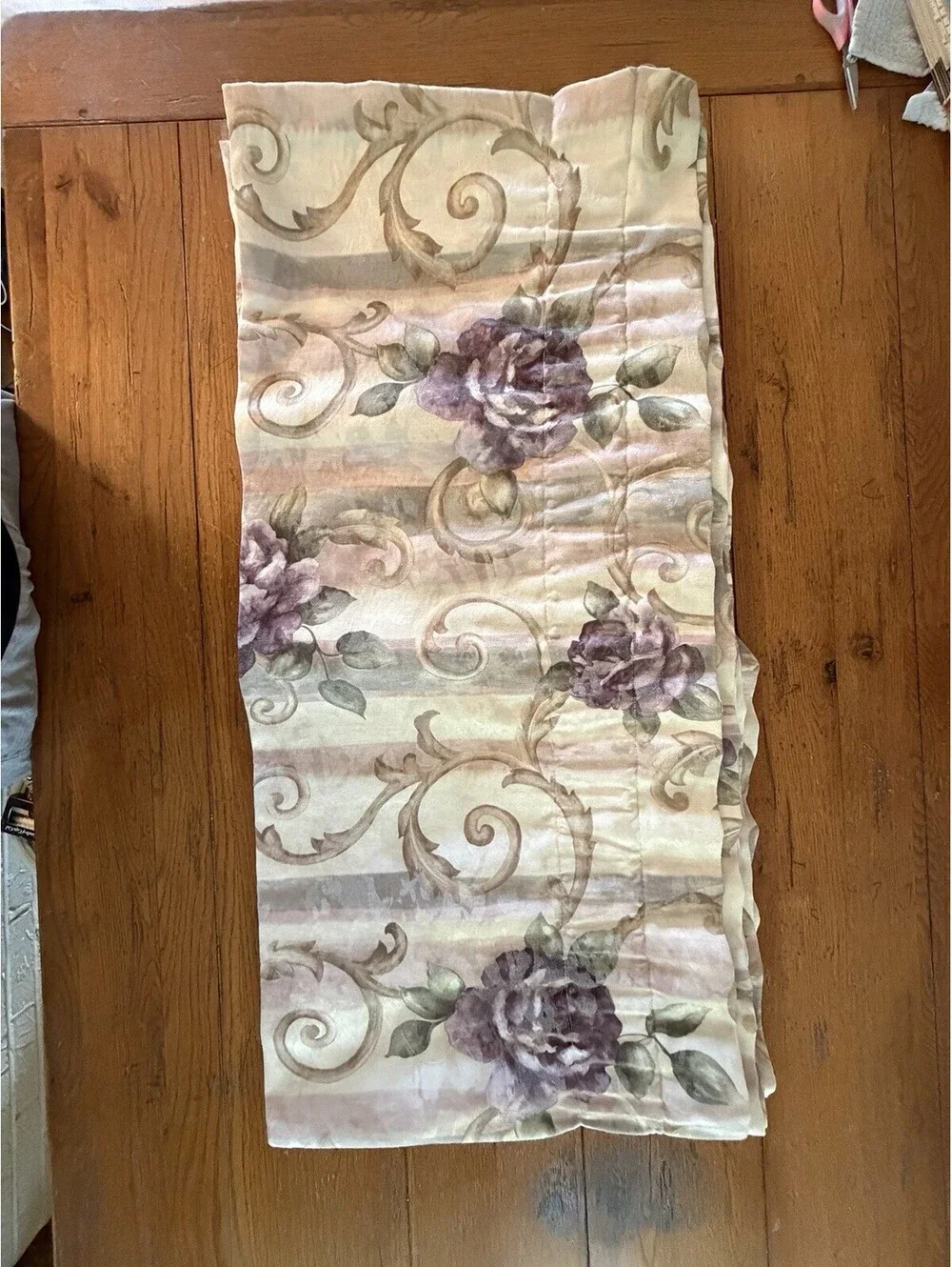 Croscill Chambord Cassis Amethyst Valance 17x78” Set Of 3 Purple Damask Valances
